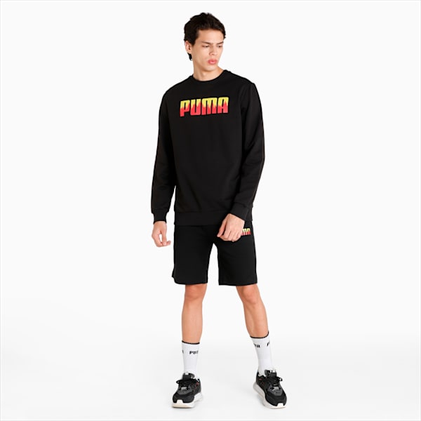 Crew Men's Regular Fit Sweat Shirt, Puma Black, extralarge-IND