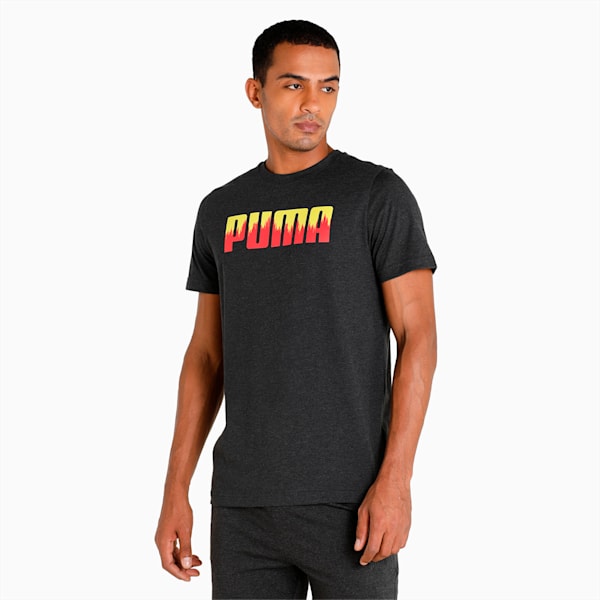 PUMA Heather Men's Slim Fit T-Shirt, Dark Gray Heather, extralarge-IND