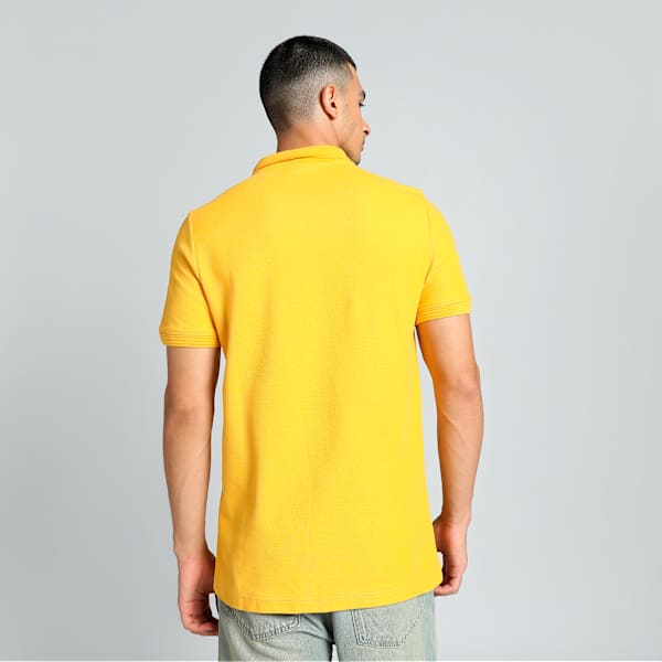 Ottoman Collar Men's Slim Fit Polo, Mustard Seed, extralarge-IND