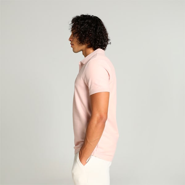 Ottoman Collar Men's Slim Fit Polo, Rose Quartz, extralarge-IND