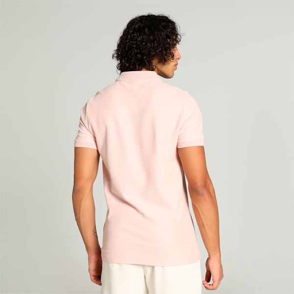 Ottoman Collar Men's Slim Fit Polo, Rose Quartz, extralarge-IND