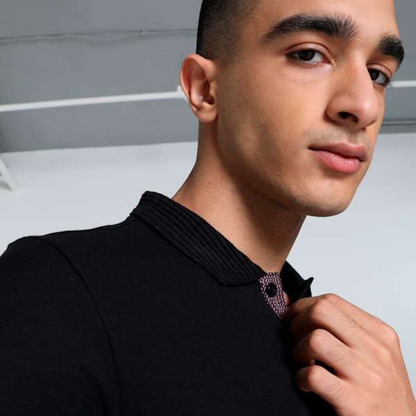 Ottoman Collar Men's Slim Fit Polo, PUMA Black-Cat, extralarge-IND