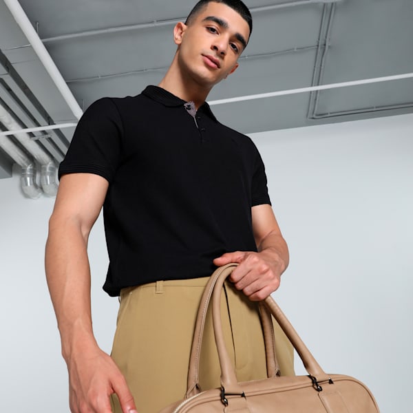 Ottoman Collar Men's Slim Fit Polo, PUMA Black-Cat, extralarge-IND