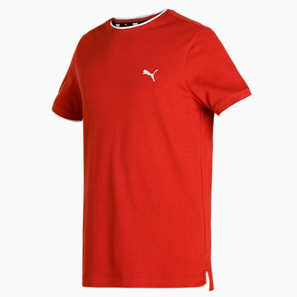 Stylized Jacquard Men's T-shirt, Chili Oil, extralarge-IND