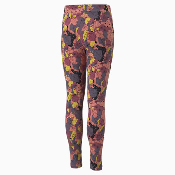 Bloom Youth Leggings, Carnation Pink-AOP, extralarge-IND