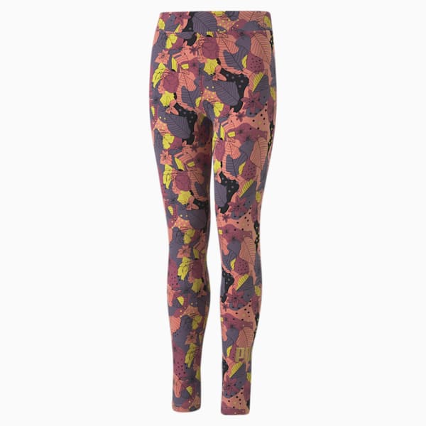 Bloom Youth Leggings, Carnation Pink-AOP, extralarge-IND