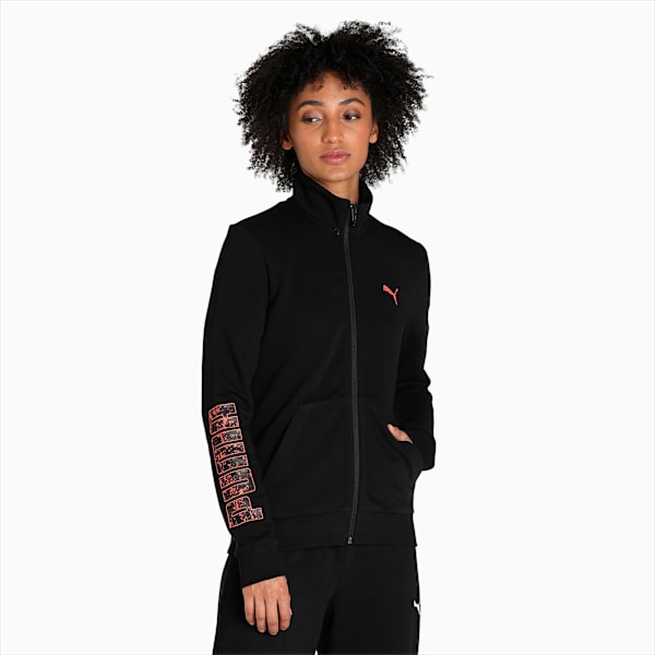 WMN Graphic Women's Regular Fit Jacket, Puma Black, extralarge-IND