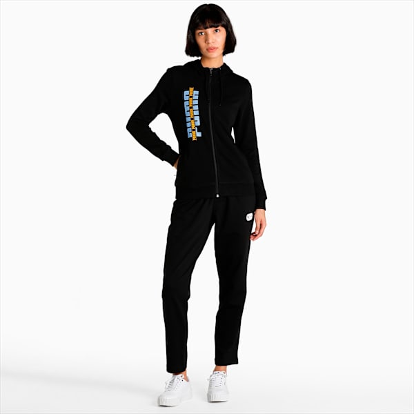 Graphic Women's Regular Fit Hoodie, Puma Black, extralarge-IND