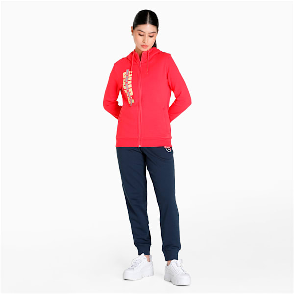 Graphic Women's Regular Fit Hoodie, Paradise Pink, extralarge-IND