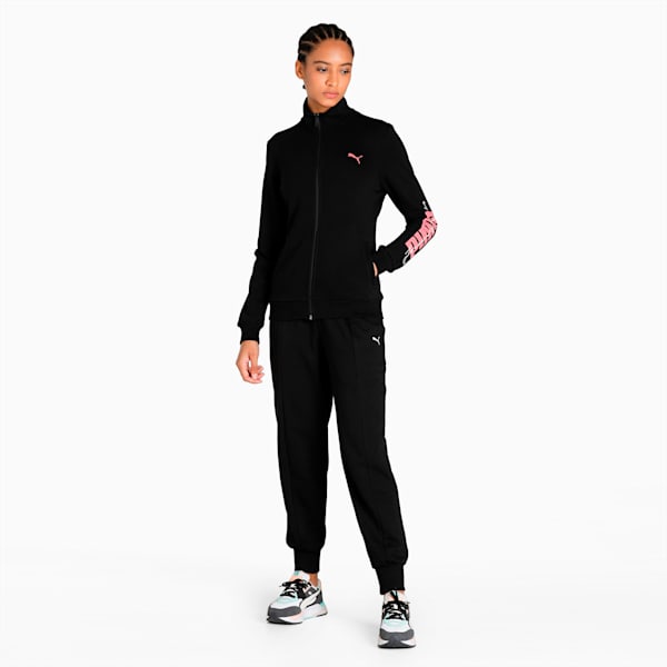 Graphic Women's Regular Fit Jacket, Puma Black, extralarge-IND