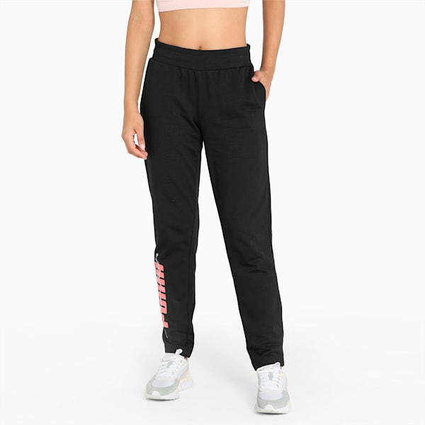 Graphic Women's Regular Fit Pants, Puma Black, extralarge-IND