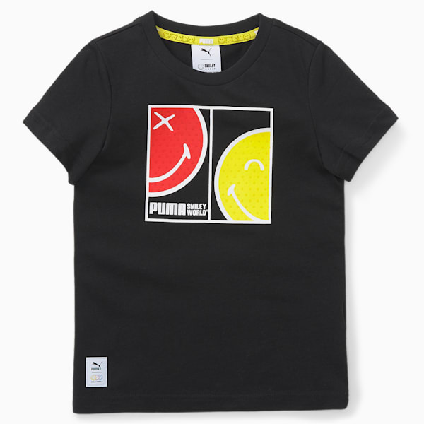 PUMA x SMILEYWORLD Kids' T-Shirt, Puma Black
