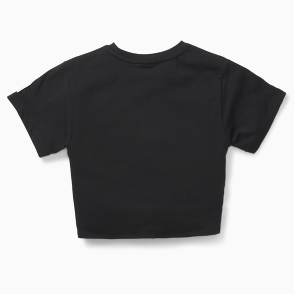 Camiseta anudada PUMA x SMILEYWORLD para niñas, Puma Black, extralarge