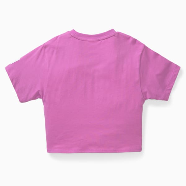 Camiseta anudada PUMA x SMILEYWORLD para niñas, Mauve Pop, extralarge