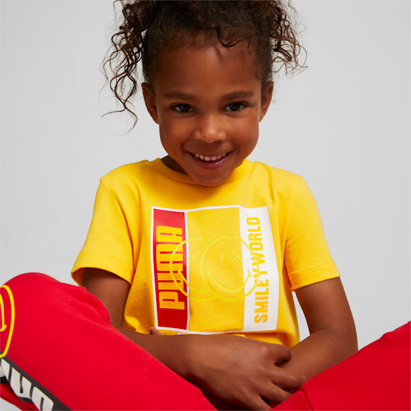 PUMA x SMILEYWORLD Kids' T-Shirt, Tangerine