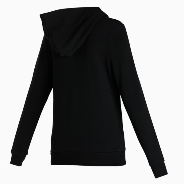 Women's Regular Fit Full Zip Hoodie, Puma Black, extralarge-IND