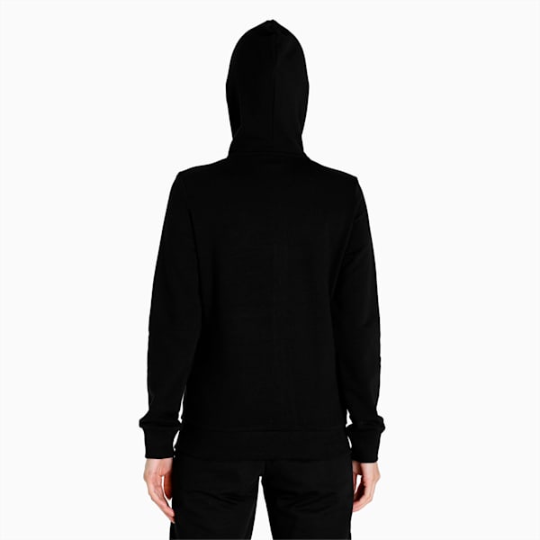 Women's Regular Fit Full Zip Hoodie, Puma Black, extralarge-IND