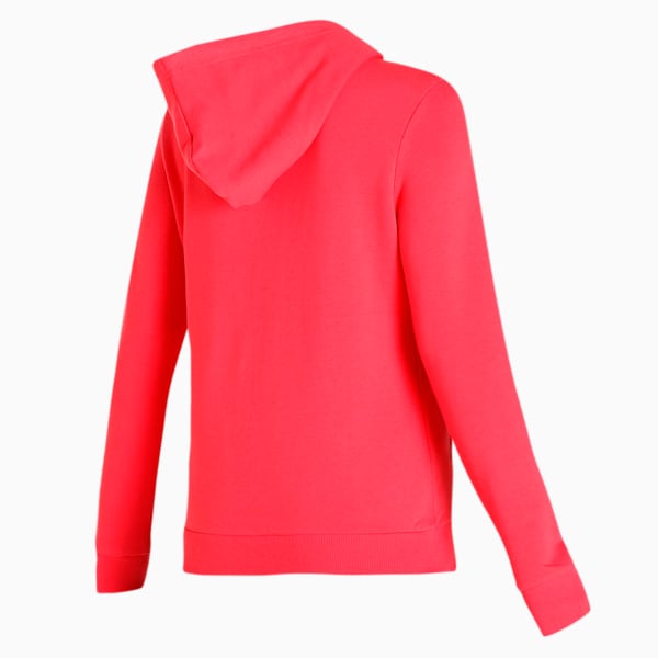 Women's Regular Fit Full Zip Hoodie, Paradise Pink, extralarge-IND