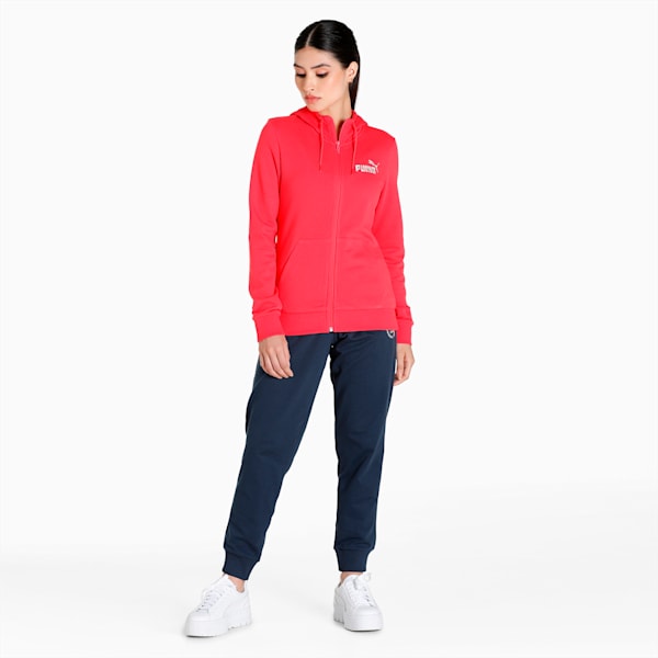 Women's Regular Fit Full Zip Hoodie, Paradise Pink, extralarge-IND