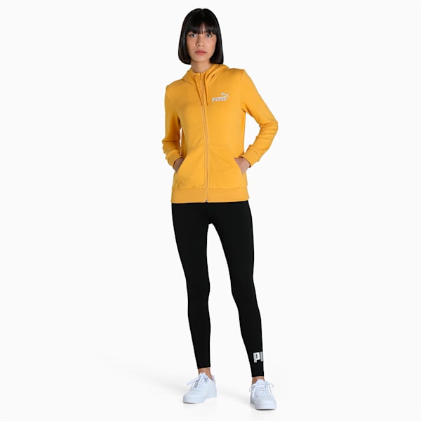 Women's Regular Fit Full Zip Hoodie, Mineral Yellow, extralarge-IND