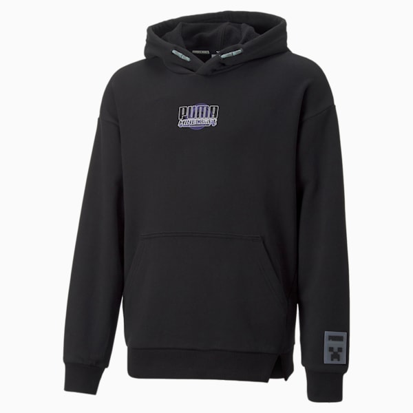 Chandail à capuchon PUMA x MINECRAFT, jeunes, Puma Black, extralarge