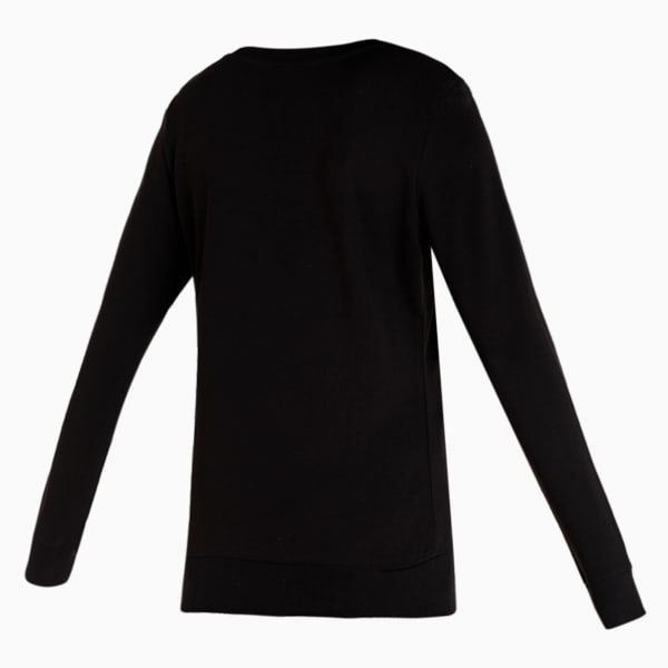 Graphic Crew Women's Regular Fit Sweat Shirt, Puma Black, extralarge-IND