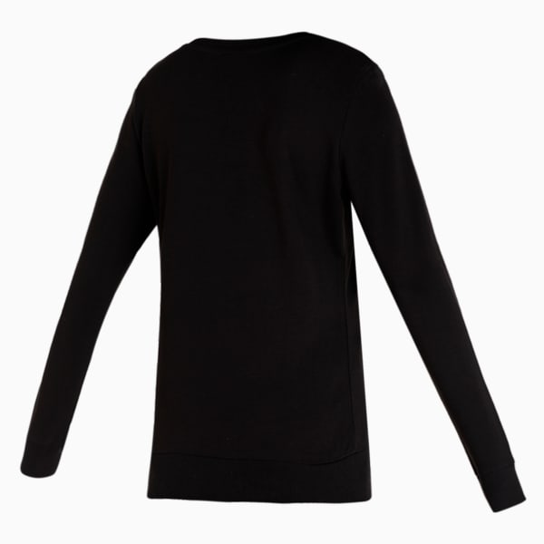 PUMA Graphic Crew Women's Regular Fit Sweat Shirt, Puma Black, extralarge-IND