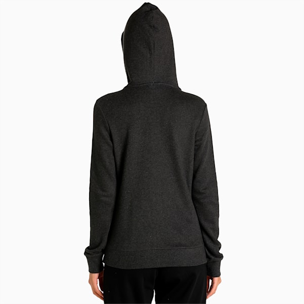 PUMA Women's Regular Fit Hooded Jacket, Dark Gray Heather, extralarge-IND