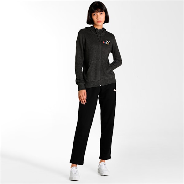Women's Regular Fit Hooded Jacket, Dark Gray Heather, extralarge-IND