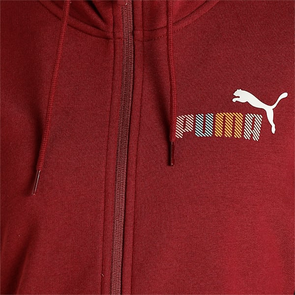 PUMA Women's Regular Fit Hooded Jacket, Burgundy, extralarge-IND