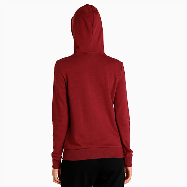 Women's Regular Fit Hooded Jacket, Burgundy, extralarge-IND