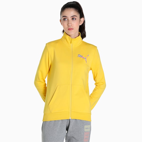 PUMA Women's Regular Fit Jacket, Super Lemon, extralarge-IND