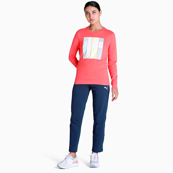Graphic Women's Regular Fit Sweatshirt, Salmon, extralarge-IND