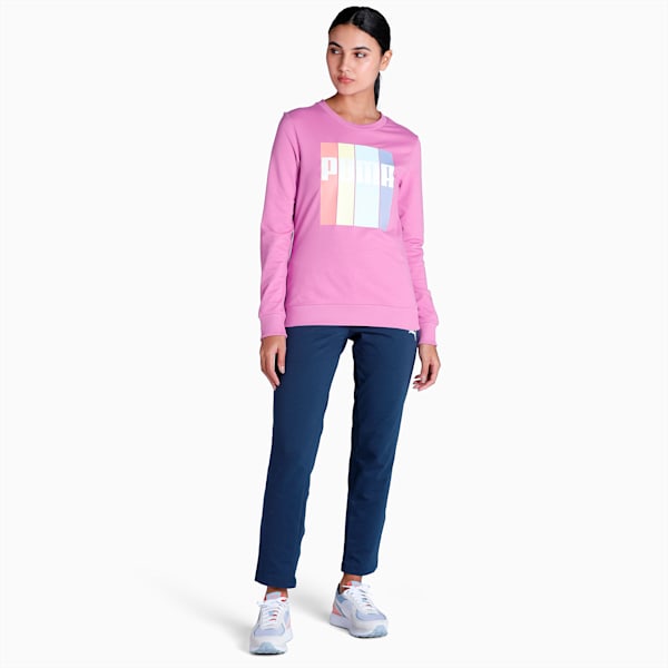 Graphic Women's Regular Fit Sweatshirt, Mauve Pop, extralarge-IND
