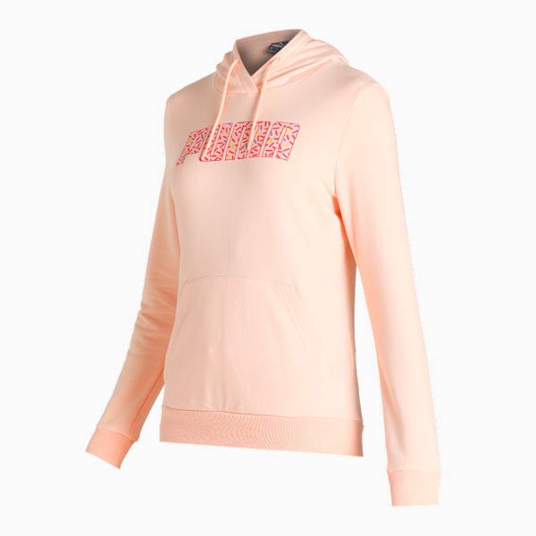 Graphic Women's Regular Fit Hoodie, Peach Parfait, extralarge-IND