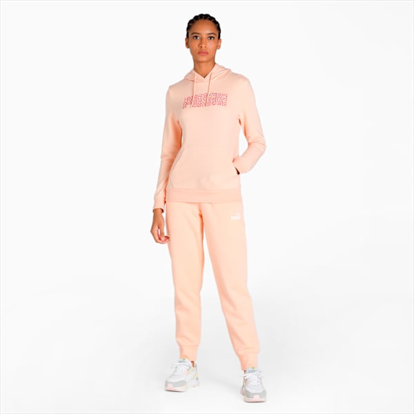 Graphic Women's Regular Fit Hoodie, Peach Parfait, extralarge-IND
