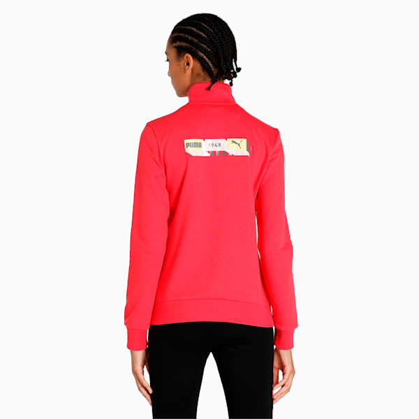 PUMA Graphic Women's Regular Fit Jacket, Paradise Pink, extralarge-IND