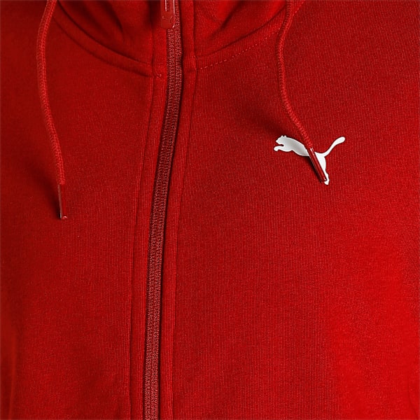 Full-Zip Women's Regular Fit Hooded Jacket, Intense Red, extralarge-IND