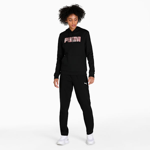 Graphic Women's Regular Fit Hoodie, Puma Black, extralarge-IND