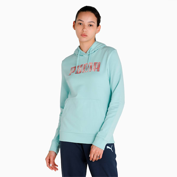 Graphic Women's Regular Fit Hoodie, Eggshell Blue, extralarge-IND
