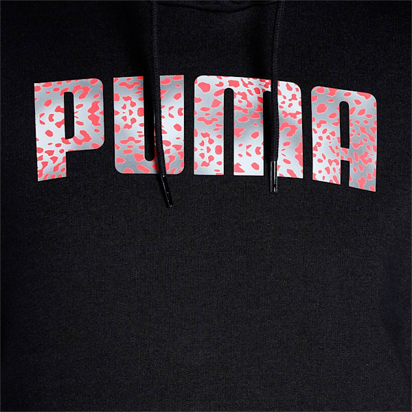 Graphic Women's Regular Fit Hoodie, Puma Black, extralarge-IND