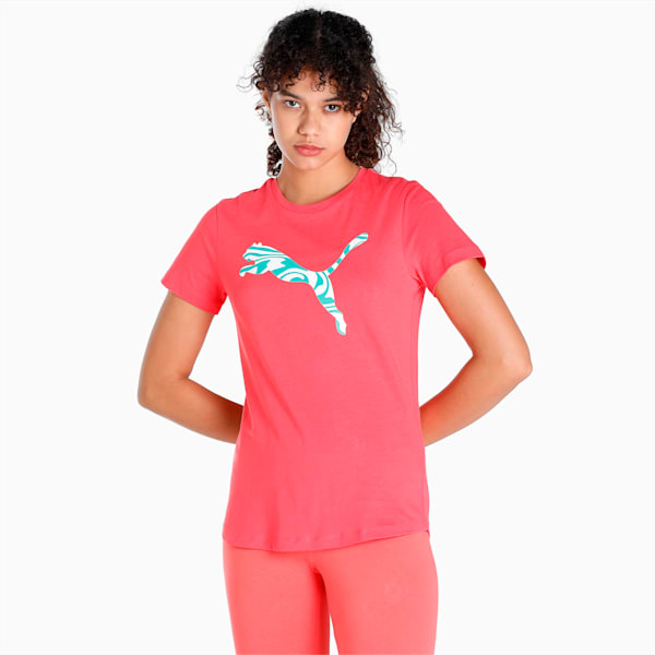 PUMA Graphic Women's Regular Fit T-Shirt, Paradise Pink, extralarge-IND