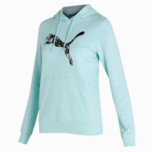 Graphic Women's Regular Fit Hoodie, Eggshell Blue, extralarge-IND