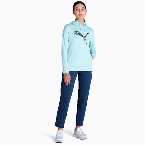 PUMA Graphic Women's Regular Fit Hoodie, Eggshell Blue, extralarge-IND