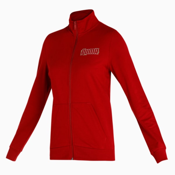Graphic Women's Regular Fit Jacket, Intense Red, extralarge-IND