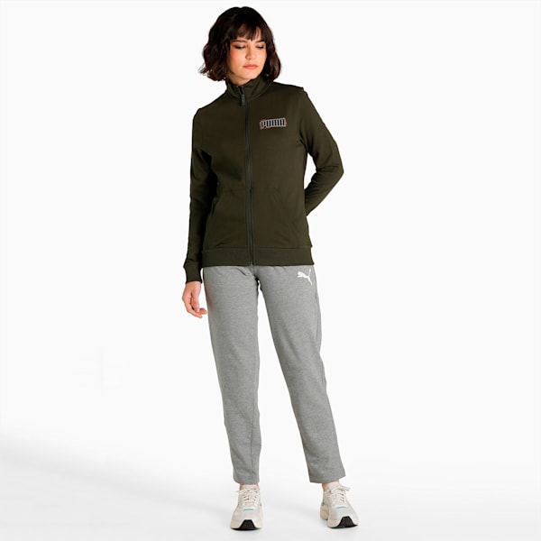 PUMA Graphic Women's Regular Fit Jacket, Forest Night, extralarge-IND
