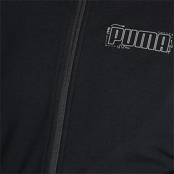 Graphic Women's Regular Fit Jacket, Puma Black, extralarge-IND