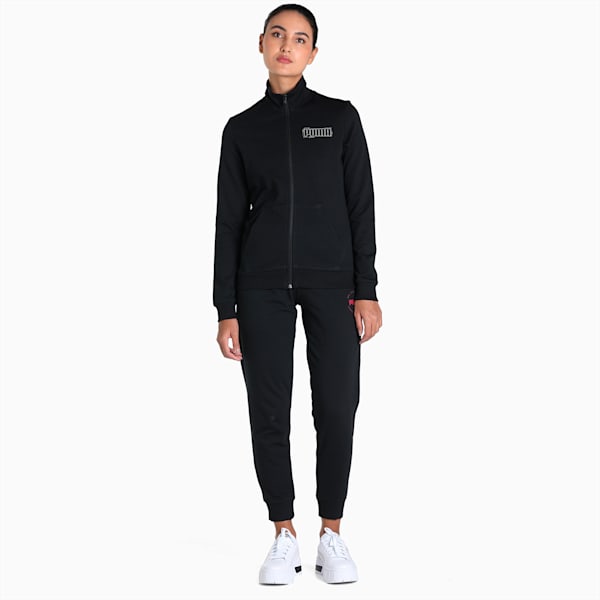 Graphic Women's Regular Fit Jacket, Puma Black, extralarge-IND