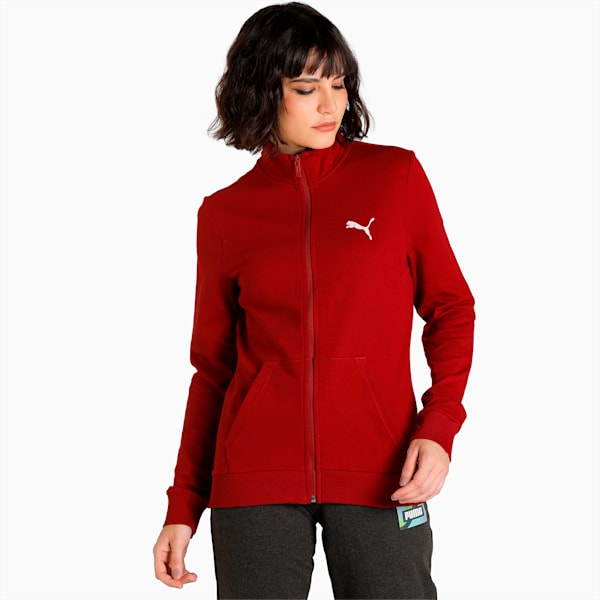 PUMA Graphic Women's Regular Fit Jacket, Intense Red, extralarge-IND