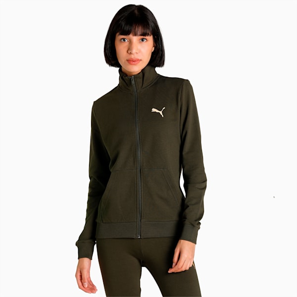 Graphic Women's Regular Fit Jacket, Forest Night, extralarge-IND
